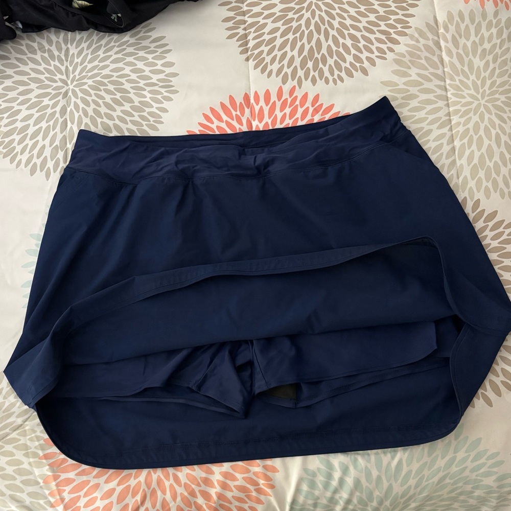 Lands’ End Quick Dry Board Skort Navy Blue - Picture 9 of 16